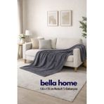Bella Home Wellsoft Tv Battaniye | 130X170 cm | Koltuk & Tv Keyfi Için Sıcak ve Rahat - Koyu Gri - 130 x 170 cm