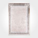 Bella Krem Çerçeveli Modern Geometrik Etnik Desenli Boho Makinada Yıkanabilir Hafif Hav Toz Vermez Leke Tutmaz Kaymaz Taban Dijital Makine Baskı Halı Oturma Odası Salon Yolluk Koridor Mutfak Halısı