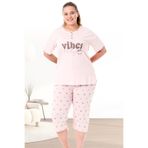 Bella Linda Büyük Beden Pamuklu Bermuda Kadın Pijama Takımı