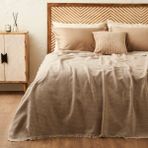 Bella Maison Aloha Pamuklu Çift Kişilik Yatak Örtüsü Bej (200x230 cm) - 200 x 230 cm