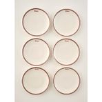 Bella Maison Bonheur Porselen 6'lı Pasta Tabağı Seti Bordo (21 Cm)