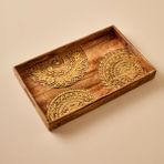 Bella Maison Cera Dekoratif Tepsi Naturel (32X3,5X50 Cm)