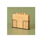 Bella Maison Curvi Bambu 4'lü Kesme Tahtası Seti Naturel (28X20X7 Cm)
