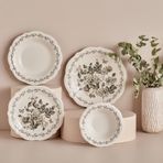 Bella Maison Isabella Stoneware Yeşil 48 Parça 12 Kişilik Yemek Takımı