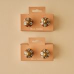 Bella Maison Shea Kulp 4'lü Kiremit Seramik Mobilya Kulpları 6,5x3x3 cm El İşçiliğiyle Üretilmiştir