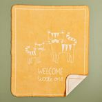 BELLA MAISON Tiger Hayvan Baskılı%60 Pamuk%33 Akrilik%7 Polyester Bebek Battaniye, Hardal, Bebek (100x120 cm)