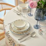 Bella Maison Vintage Mavi 24 Parça 6 Kişilik Porselen Yemek Takımı