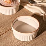 Bella Maison Vislo 2'li Sufle Kabı Seti Beyaz-Kahverengi (290 ml)