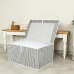 Bella Vista Pazar Kapısı Çok Amaçlı Düzenleyici Kapaklı Sandık Tipi Kutu Hurç Organizer (50 x 40 x 30, Gri)