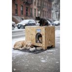 Bella Vista Reyo Kedi Evi Dış Ortam Uygun Ahşap Kedi Evi Osb 61X41X36 cm - CAT48