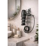 BellaBagno Krom Kare Fön Makinesi Askısı Saç Kurutma Makinesi Tutacağı Yapışkanlı