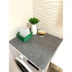 Bellalithe Keçe Çamaşır Makinesi Örtüsü Makine Üstü Pad 55*60 cm Gri
