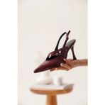 BellaPiede Kadın Bordo Rugan Topuklu Ayakkabı TR08MS39D