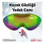 Bellasimo Cercevesiz Kayak Gozlugu Cami Lens Degistirebilir Cam Antifog Gunes Kar Gozluk Cami Gokkusagi