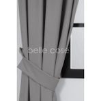 Belle Cose Blackout Karartma Keten Gri 140x270 cm Fon Perde