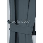 Belle Cose Keten Görünümlü Bohem Tarz Fon Perde Pilesiz Dikim Indigo Mavi - Indigo - Mavi - 100 x 250 cm
