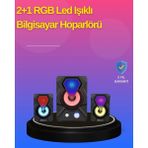 Belle Fusion Mey Ithalat® 2.1 Kanal Rgb LED Oyun Hoparlörü Subwoofer Destekli - Çok Renkli
