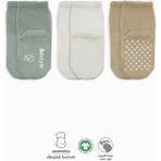 Belle Fusion Mey Ithalat® Basic Kaymaz Penye Soket Çorap 3'lü BS10107 Nil Ekru Bej