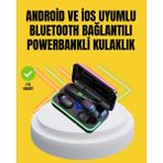 Belle Fusion Mey Ithalat® E10 Powerbanklı Bluetooth Kulaklık Oyun Modu ve Şık Tasarım
