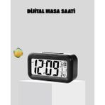Belle Fusion Mey Ithalat® Fotoselli Dijital Masa Saati Aydınlatmalı Alarm ve Tarih Göstergeli