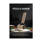 Belle Fusion Mey Ithalat® Pizza Merdanesi - Profesyonel Ahşap Saplı Hamur Açma Merdanesi -