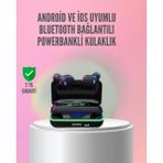 Belle Fusion Mey Ithalat® Powerbank Özellikli Bluetooth 5.1 Kulaklık Oyun ve Müzik Için