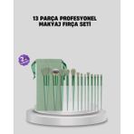 Belle Fusion Mey Ithalat® Profesyonel Makyaj Fırça Seti Yumuşak Kıllı Taşınabilir Çantalı