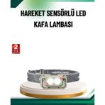 Belle Fusion Mey Ithalat® Şarjlı Wave Sensörlü LED Kafa Feneri Outdoor Kullanım - Çok Renkli