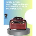 Belle Fusion Mey Ithalat® Taşınabilir Bluetooth Hoparlör – Modern Teknoloji ile Nostaljik Radyo Deneyimi, Fm/am Fonksiyonu