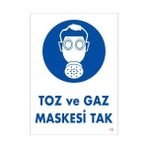 Belle Fusion Mey Ithalat® Toz ve Gaz Maskesi Uyarı Levhası 25X35 Kod:18