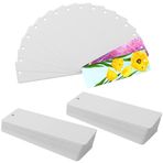 Belle Vous 300 adet boş kitap ayracı kağıt, beyaz, 15 x 5 cm, püsküllü kolye ucu için delikli, kraft kağıt etiket, kendin yap etiketleri, hediye etiketi, beyaz, çocuklar, kadınlar, erkekler için