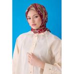 Belli Belli Saf Ipek Eşarp 4111D (Twill)-40, Bordo