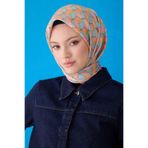 Belli Belli Saf Ipek Eşarp 4112D (Twill)-02, Pudra