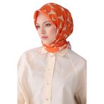 Belli Belli Saf Ipek Eşarp 4117D (Twill)-31, Turuncu
