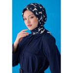Belli Belli Saf Ipek Eşarp 4117D (Twill)-81, Lacivert