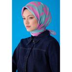 Belli Belli Saf Ipek Eşarp 4123D (Twill)-33, Mavi