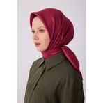 BELLİ Bordo Klasik Desen %100 Twill İpek Eşarp 4317-80