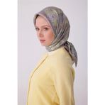 BELLİ Etnik Desen %100 Twill İpek Eşarp 4314-80