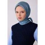 BELLİ Petrol Klasik Desen %100 Twill İpek Eşarp 4305-85