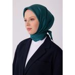 BELLİ Petrol Klasik Desen %100 Twill İpek Eşarp 4317-85