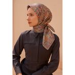 Belli Tivil Saf İpek Eşarp 4222 - 83 Pembe Soyut Desen