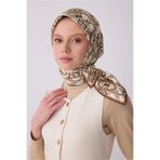 Belli Tivil Saf İpek Eşarp IST 4328 - 81 Sarı Batik Desen