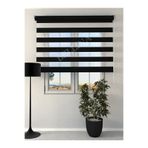 Bellina Perde Bambu Soft Mat Siyah Etek Dilimsiz Stor Zebra Perde