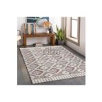 BELLİNO Yıkanabilir Kaymaz Bambu Halı Pamuk Kilim İskandinav Desenli Salon Halısı Mutfak Halısı ve Yolluk
