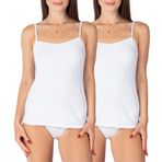 Bellivalini BLV50-218 Viskoz 2'li Paket Beyaz Kadın Atlet