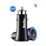 bello 52.5w 1x Usb 1x Type-c Hızlı Araç Şarjı Çakmaklık Girişli Bc-02