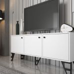 Bello Tv Ünitesi, Beyaz Siyah, 160 Cm