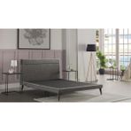 Bellona Flexy Baza Başlık Takımı Çift Kişilik Karyola Set - 160 x 200 cm - Gri