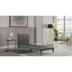 Bellona Flexy Baza Başlık Takımı Tek Kişilik Karyola Set - 90 x 200 cm - Gri