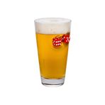 Bellore Kırmızı Zarlı Özel Bira Bardağı Zar 455cc
